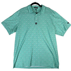 NWT Bad Birdie Aim Point Dusty Jade Men's Pique Polo Golf Shirt Size XXL